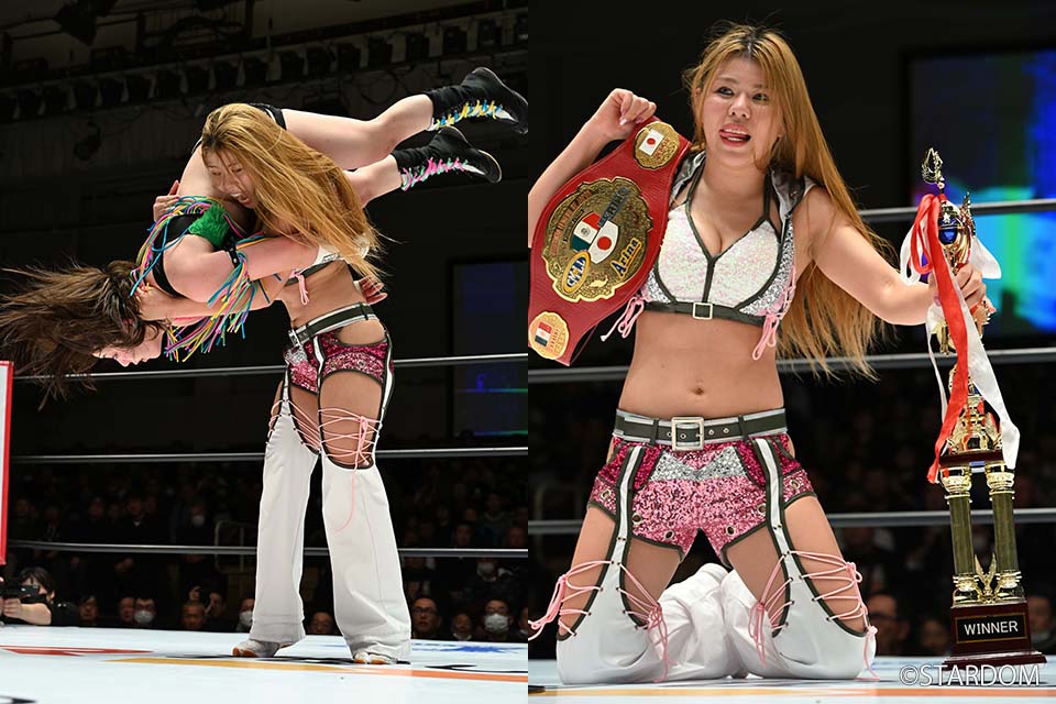 1/11【スターダム】葉月が星来との大熱戦制してCMLL日本女子王座V1