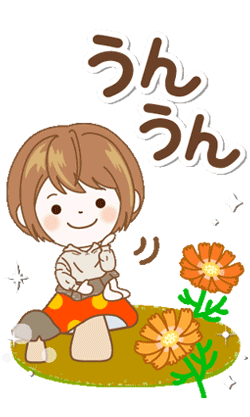 「ナチュラルボブの女の子♪秋のポップアップ」