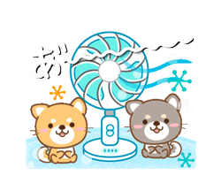 「大人のための柴犬♪動く夏の気遣いスタンプ / 16」