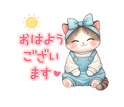 猫がいっぱい カラフル夏スタンプ / 05