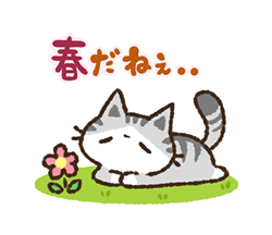 「【描きおろし】猫のコハマ＆コエリ春スタンプ」