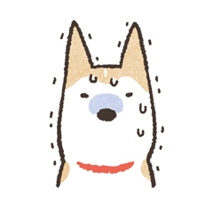 「のばされわんこの動くスタンプ / 04」