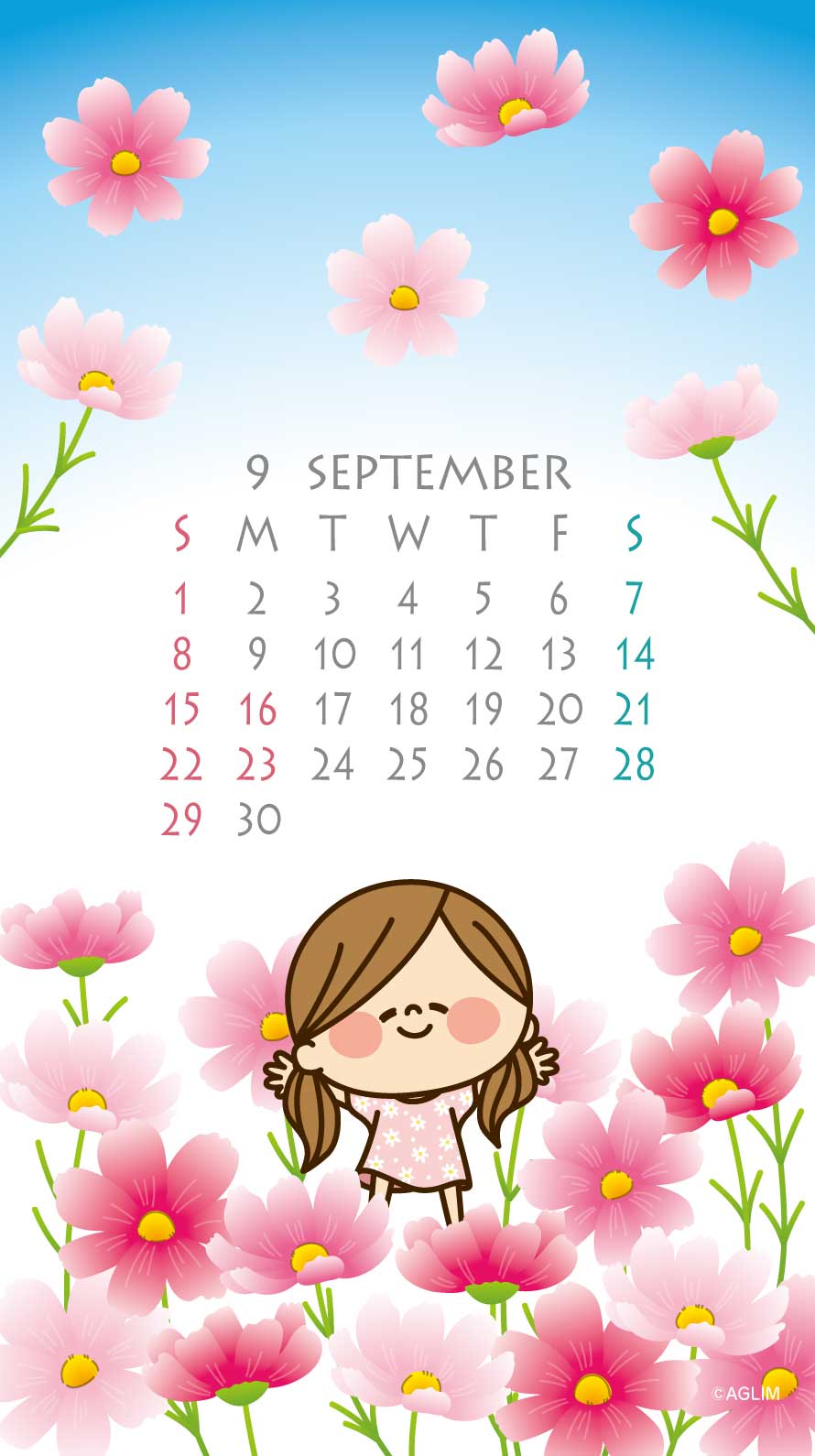 「かわいい主婦の1日　【9月カレンダー】」