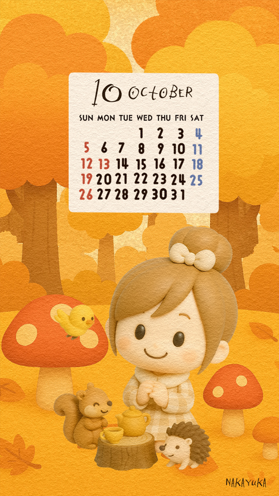 「2025年10月カレンダー」